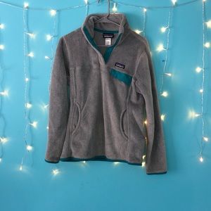 quarter of the way button up polyester pullover